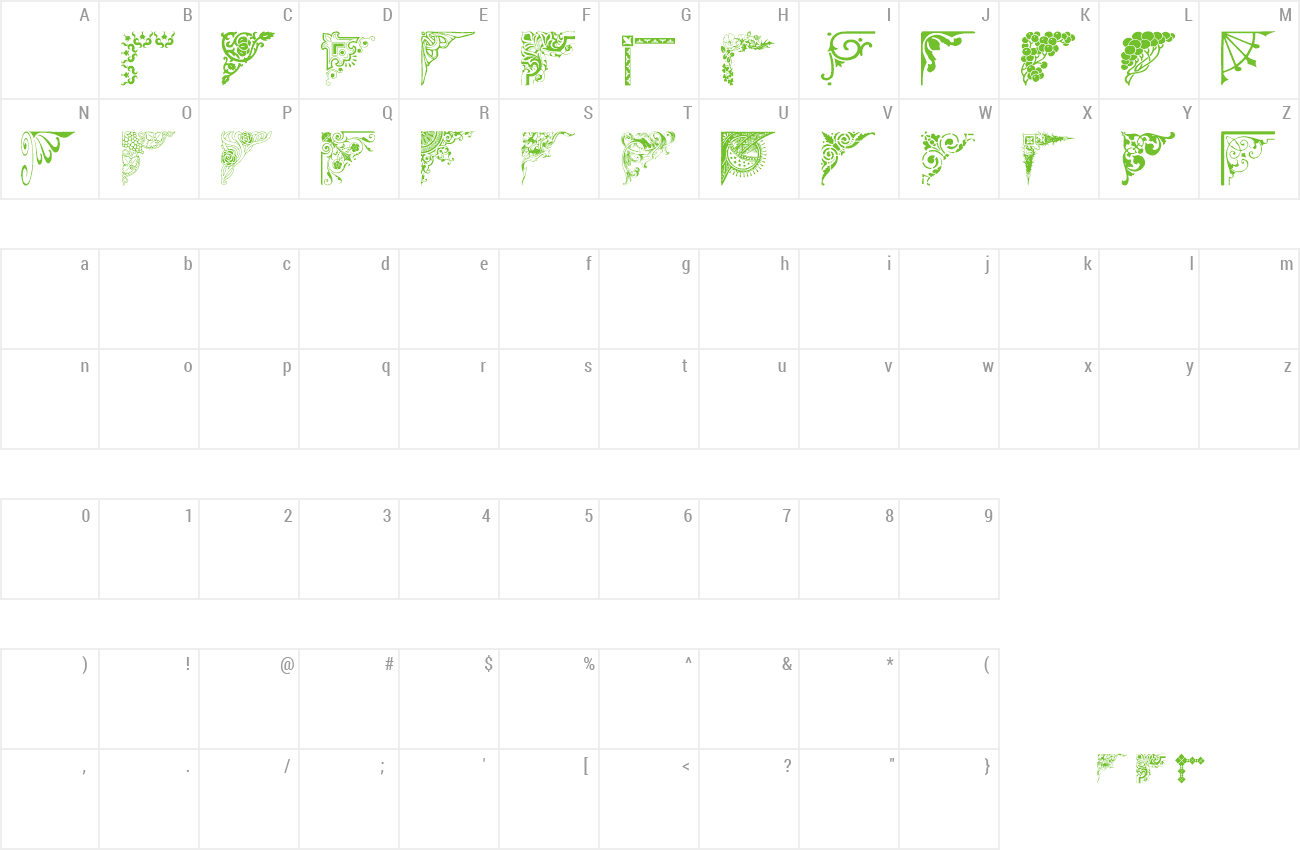 Font Vintage Decorative Corner_42 preview